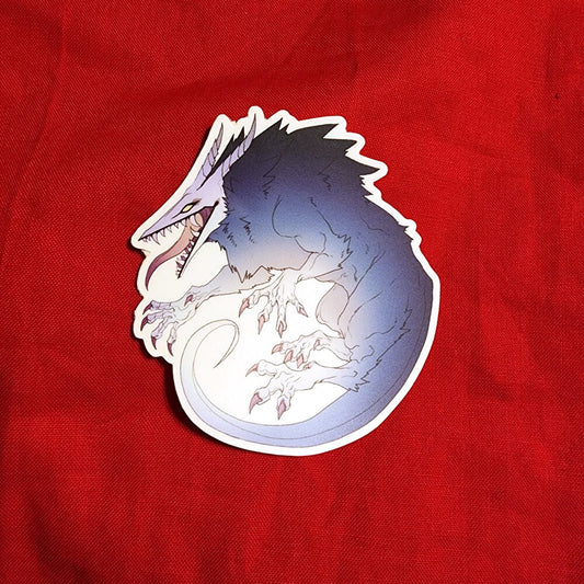 Wolf AMAROK 3" vinyl sticker [original | fantasy | terato | blue wolf | cryptid | demon | monster]