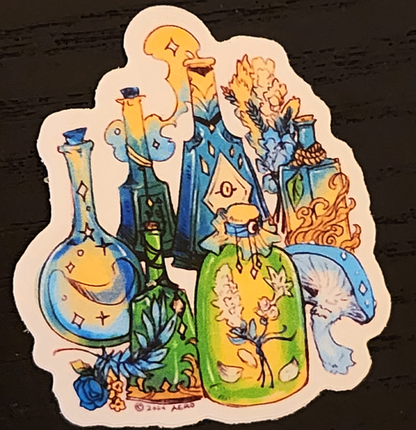 Botanical Brews 2" Premium Sticker