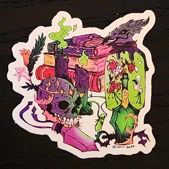 Necromancer's Reagents 2" Premium Sticker