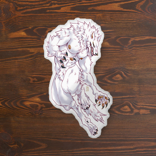 Werewolf-shaped pillow