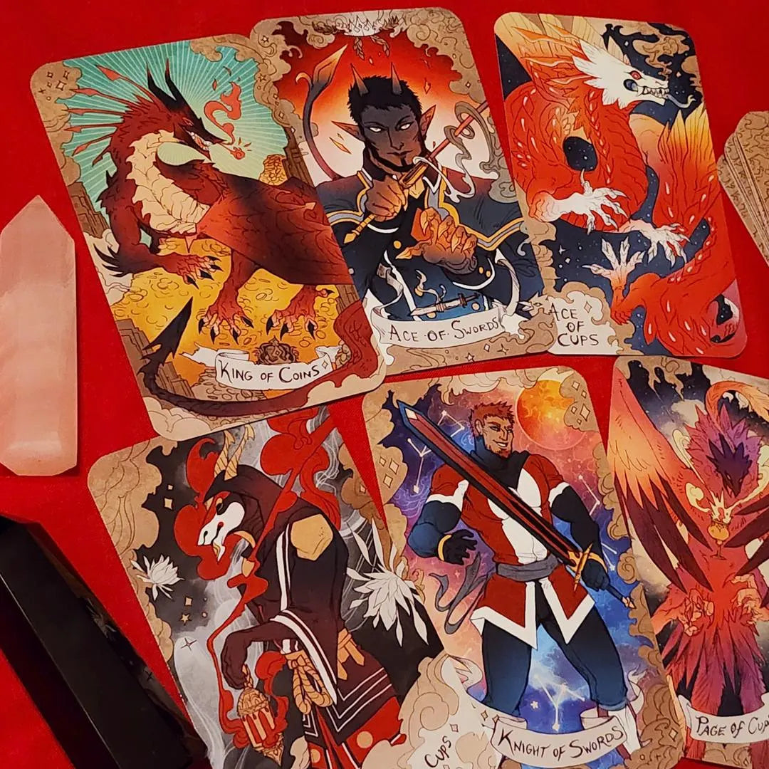 Starry Knight Tarot 160-Card Deck + Book  [lgbtqia+ | gay | M/M | bara | teratophilia | monsters | beginner-friendly]