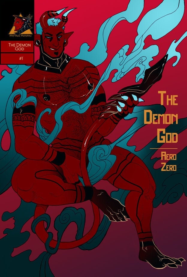 The DEMON GOD #1 comic book [bara | monster | consentacles | NSFW erotica]