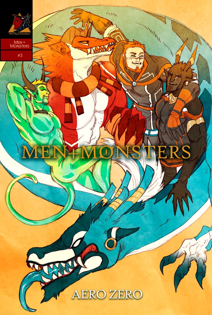MEN+MONSTERS #3 single-issue comic book [bara | monsters | humor | NSFW erotica]
