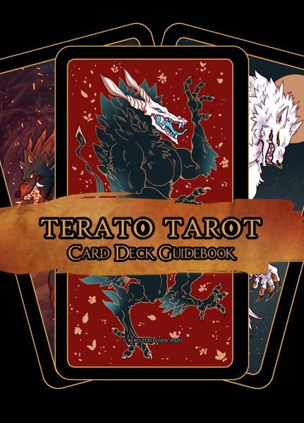 TERATO TAROT Card Deck + Book + Velvet Bag [teratophilia | monsters | cryptid tarot | beginner-friendly | bara | gay | gay tarot | M/M ]