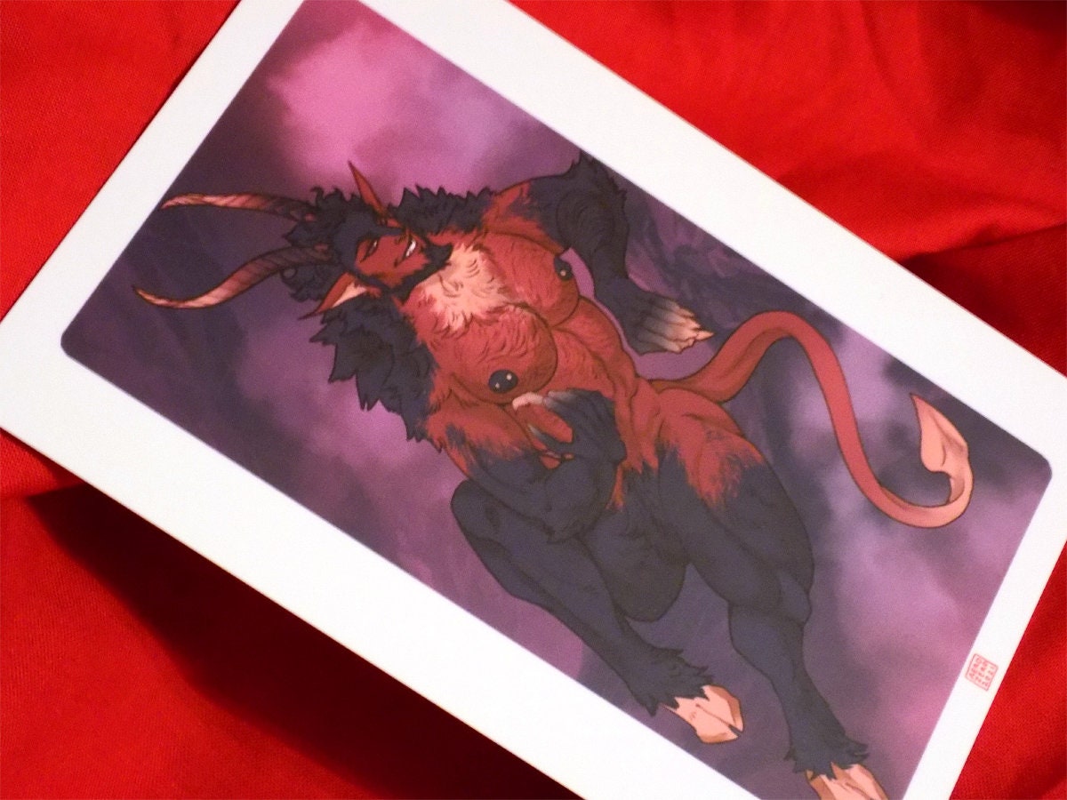 DEMON 4x6 Art Print [original | fantasy | terato | incubus | devil monster | postcard]