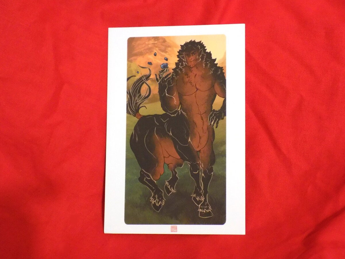 CENTAUR 4x6 Art Print [original | fantasy | terato | pan | taur | monster | postcard]