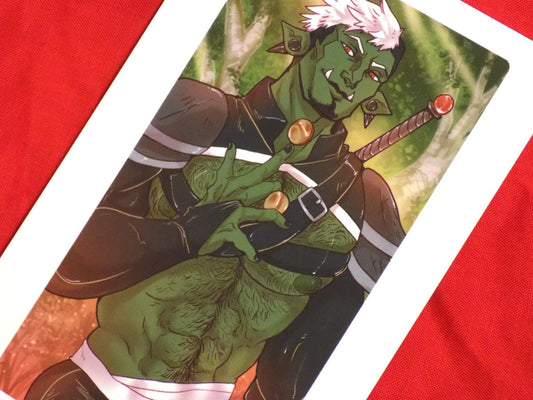 ORC 4x6 Art Print [original | fantasy | terato | sexy | bara | monster | postcard]