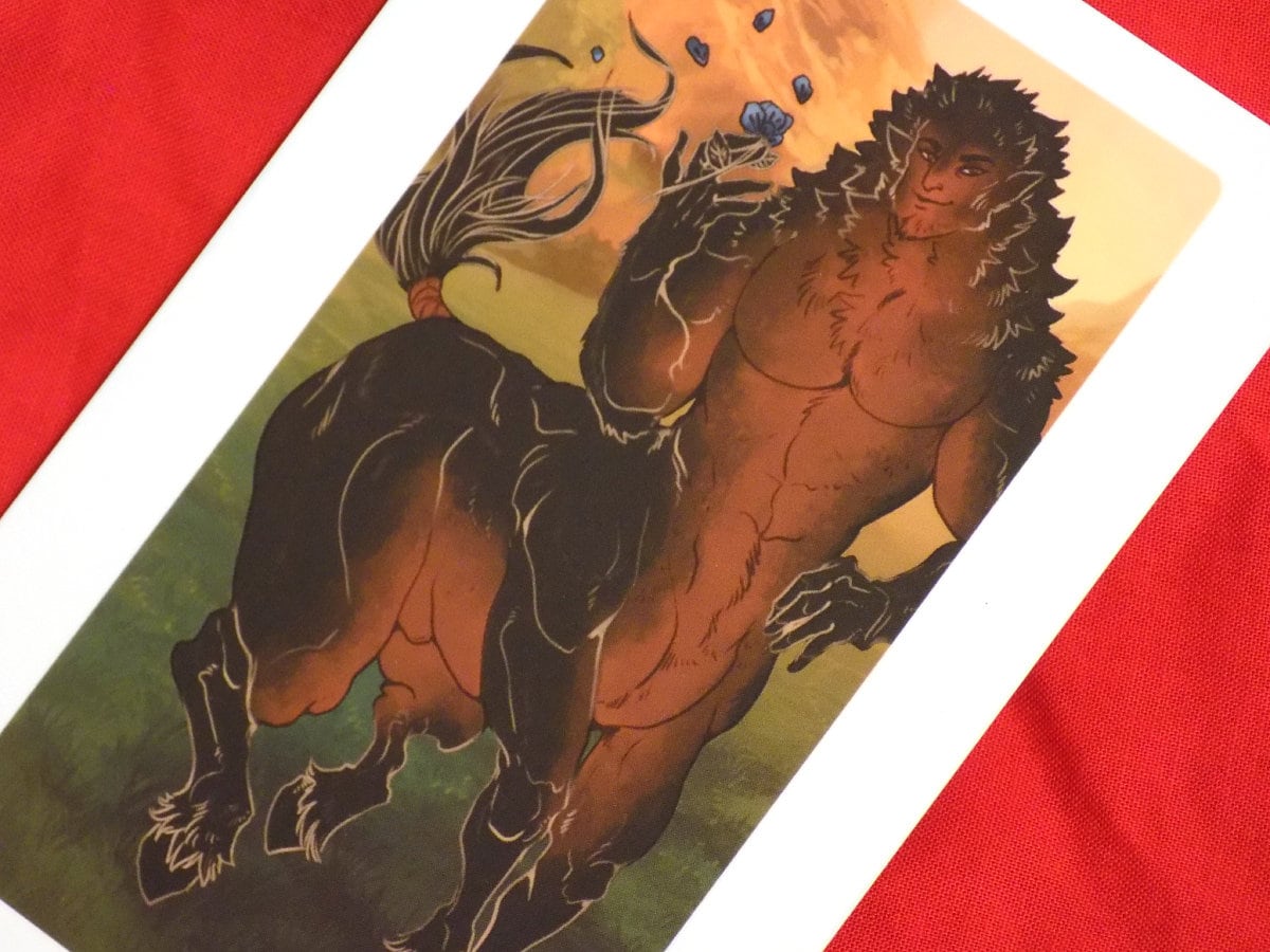 CENTAUR 4x6 Art Print [original | fantasy | terato | pan | taur | monster | postcard]