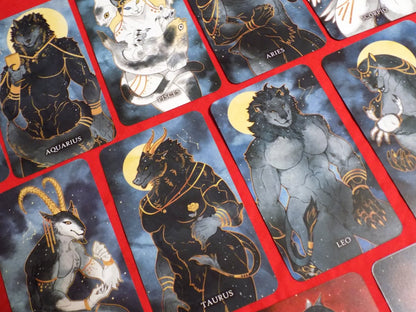 CELESTIAL ANIMAL Oracle Card Deck + Book [lgbtqia | gay | anthro | bara| furry | therian | zodiac | beginner-friendly]