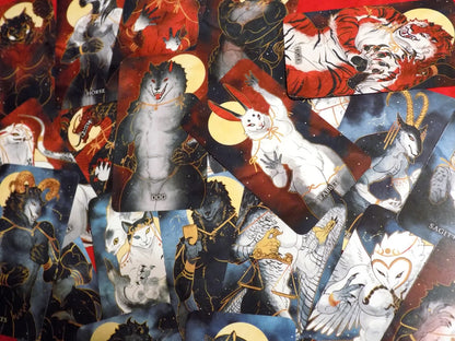 CELESTIAL ANIMAL Oracle Card Deck + Book [lgbtqia | gay | anthro | bara| furry | therian | zodiac | beginner-friendly]