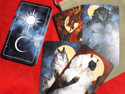 CELESTIAL ANIMAL Oracle Card Deck + Book [lgbtqia | gay | anthro | bara| furry | therian | zodiac | beginner-friendly]
