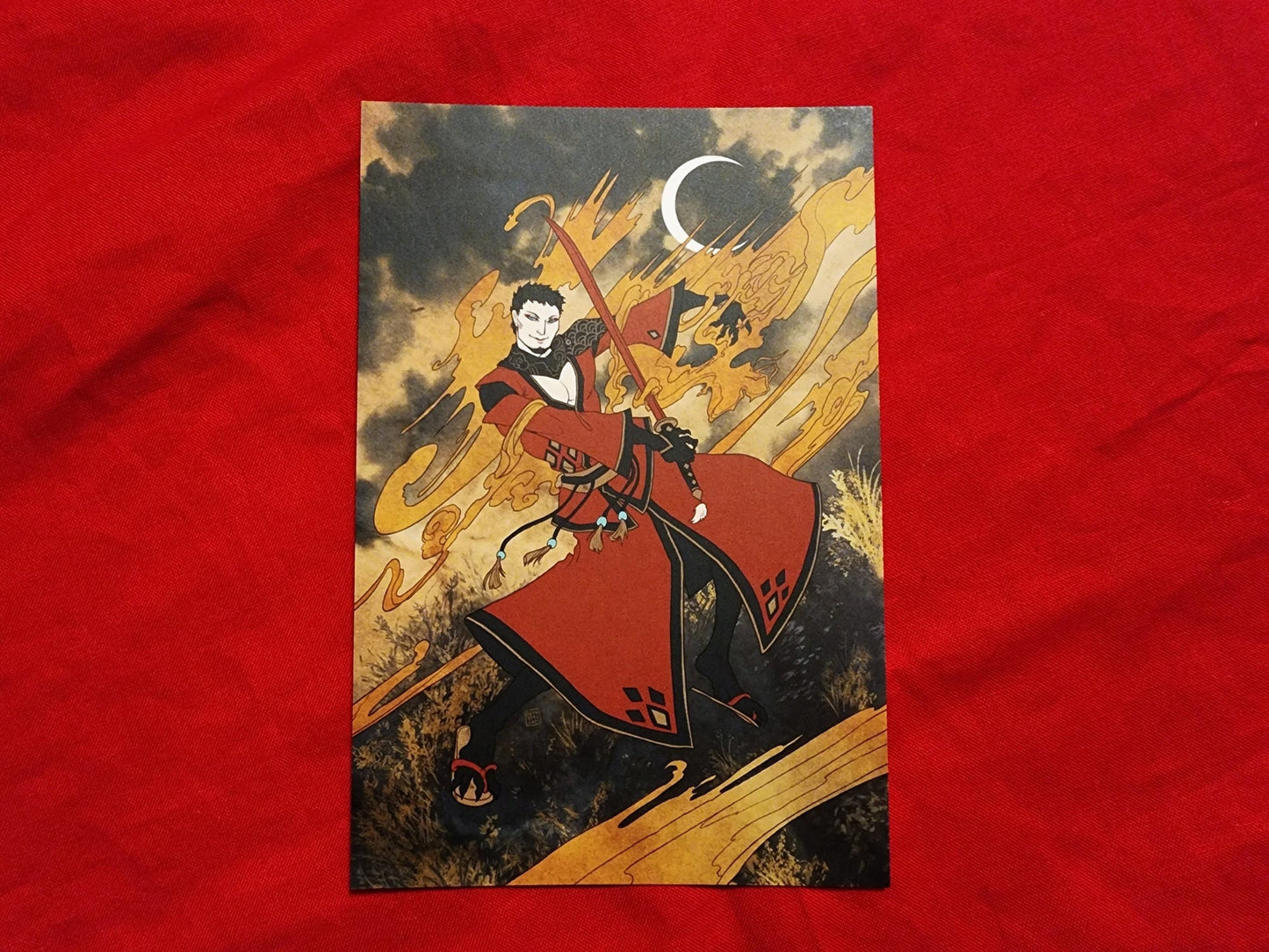 Arka the Aeon 4x6 Art Print [original | fantasy | samurai | ukiyo-e | Japanese art | postcard]
